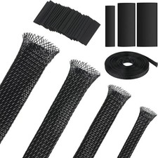 10m Black Expandable Wire Cable Sleeving Sheathing Braided Tubing Harness 2-18mm