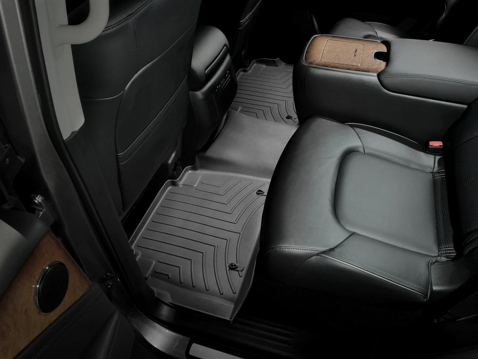 WeatherTech FloorLiner for 2011-2013 Infiniti QX - 2nd Row, Black - Image 2 of 4