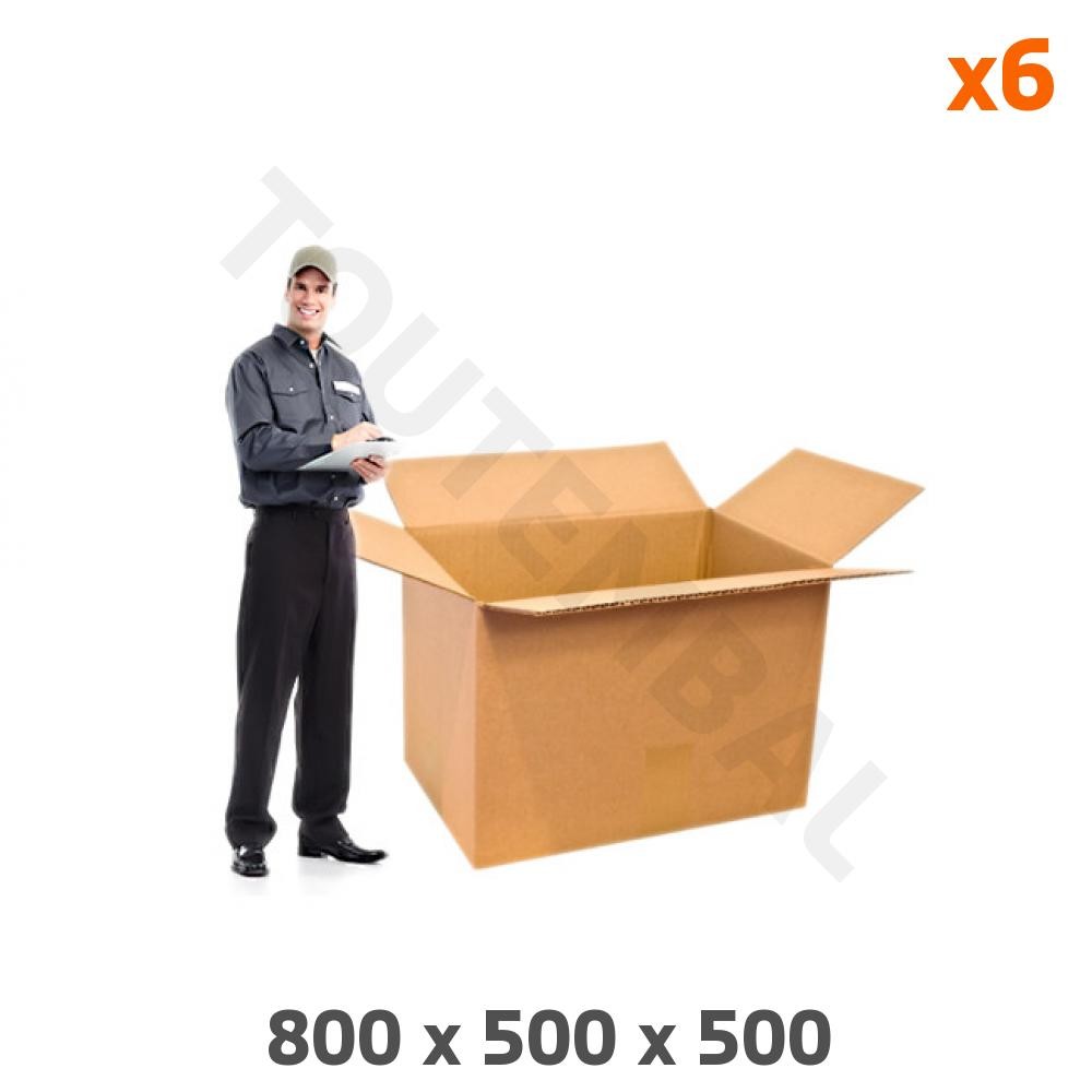 Caisse carton triple cannelure haute résistance 80cm pour stockage lourd