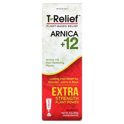 T-RELIEF Arnica +12 Extra Strength Pain Relief Cream, 3 oz.