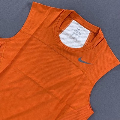 Nike Pro Hypercool Compression Shirt Mens XL Orange Sleeveless Training Running