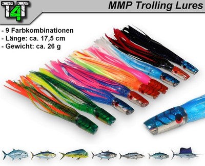 MMP Big Game Trolling Lures 17,5 cm - 9 Farben - Mahi, Thun, Bonito, Sail, etc..