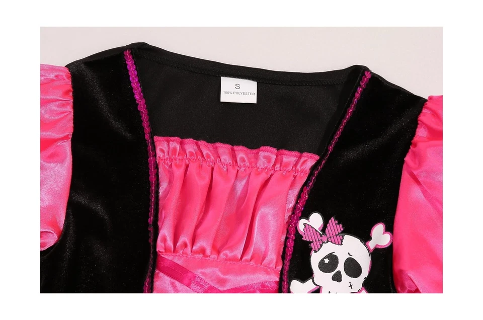 Niñas Disfraz de Pirata Niños con Accesorios Fiesta de Halloween Vestir... Envío Rápido Foto 4 de 4