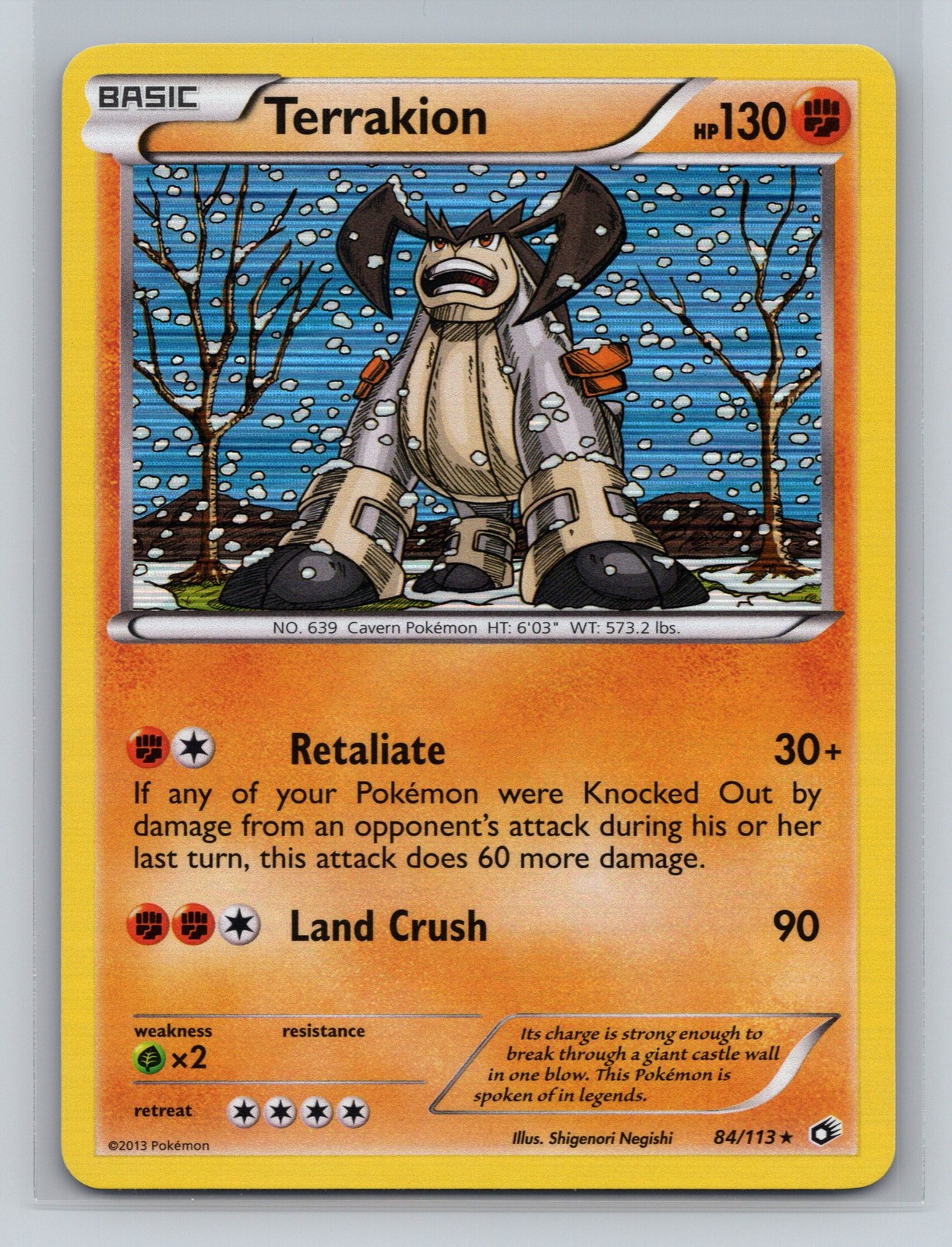 Legendary Treasures Terrakion Holo - NM #84/113 12018