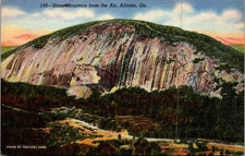 Vintage Stone Mountain Aerial View Atlanta GA Linen Postcard by Cobb