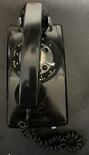 Vintage Bell Black Rotary Dial Wall Telephone Model 554 Untested