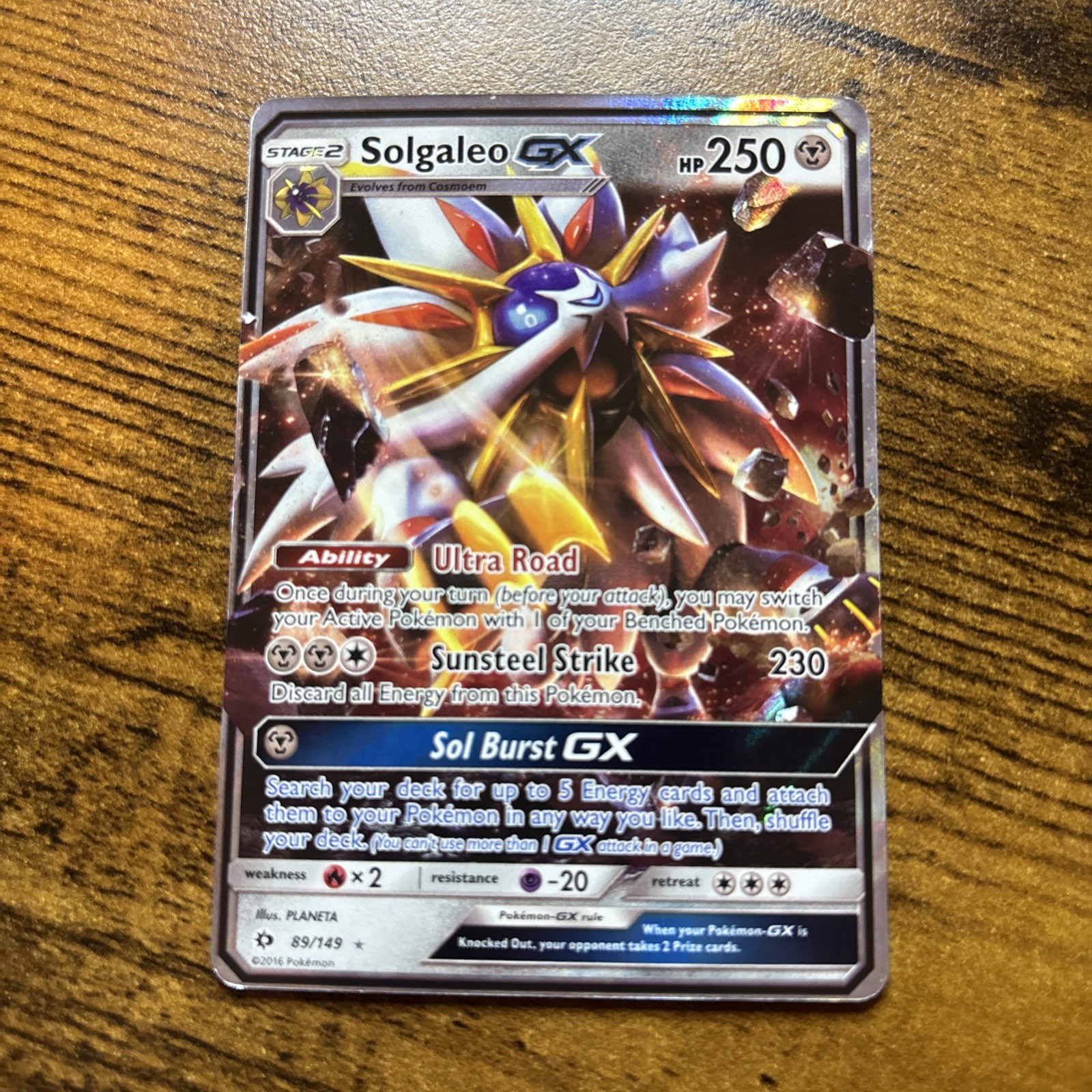 Solgaleo-GX - 89/149 Ultra Rare Sun & Moon Base Set NM Pokemon TCG