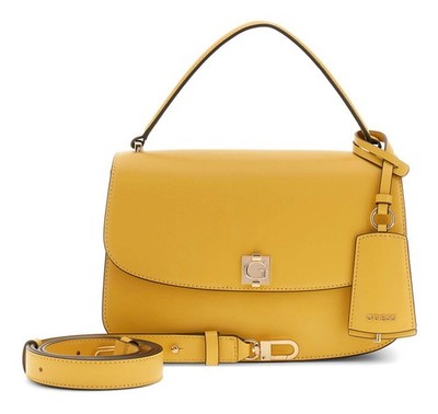 GUESS Audrey Convertible Xbody Flap Umhängetasche Tasche Honey gelb Neu