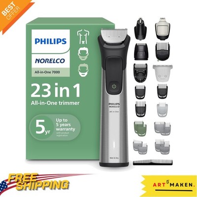 Compact Rechargeable Trimmer - 23 Attachments for Ultimate Grooming Precision