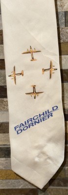 Fairchild Dornier Jet/Airplane Tie Necktie Reine Seide Creation Karin Arnsmann