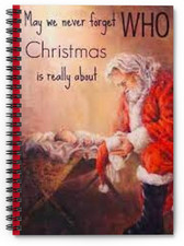 Christmas Spiral Notebook Christmas Gift 118 ruled line pages 59 sheets 