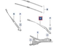 PORSCHE 911 992 Carrera Wischerarm vorne Linkslenker 992955409 NEU ORIGINAL