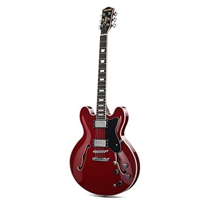 Donner DJP-1000R Semi-Acoustic Electric Guitar Semi-Hollowbody Double Cutaway