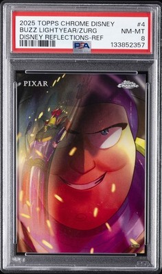 2025 TOPPS CHROME DISNEY REFLECTIONS REFRACTOR #4 BUZZ LIGHTYEAR