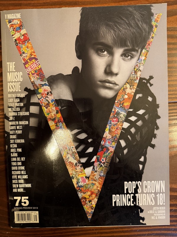 V MAGAZINE - JUSTIN BIEBER - 18 - THE MUSIC ISSUE - LADY GAGA SPRING 2012
