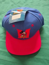 VINTAGE Disney Mickey Mouse Hat Cap Snap Back Embroidered Mens 90s - Defect