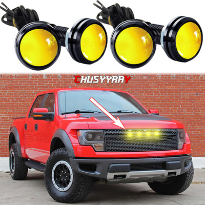 4pcs LED Amber Grille Mark light Eagle Eye Lamp Kit FOR Ford Raptor SVT Style