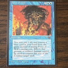 Magic the Gathering Force of Will Card Regular Alliances, LP Condition