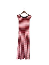 Ralph Lauren Sport Red White Striped Knit Maxi Dress small Nautical Beachy