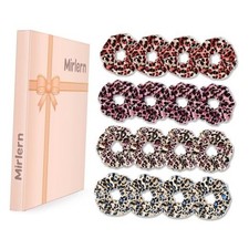 16-Piece Leopard Velvet Scrunchies, Hair Ties No Damage for Leopard Print-A