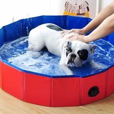 New Foldable Dog Swimming Pool Portable Bathtub For Pet Dog Cat Shower 63''x12''