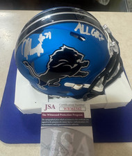 Detroit Lions KERBY JOSEPH  Signed Riddell  Replica Mini Helmet JSA