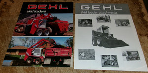 2-lot 1980's-90's gehl skid-loaders brochures in nice shape used