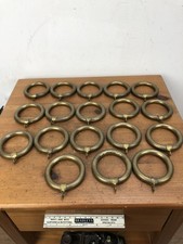18 Victorian Brass Curtain Rings Large 7 Cm