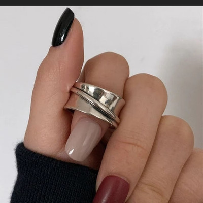 Lovely Heart 925 Sterling Silver Spinner Ring Handmade Jewelry Women Gift g-2