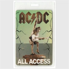 AC/DC 2000 Stiff Upper Lip Concert Tour All Access Laminated Backstage Pass
