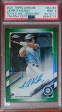 Jarred Kelenic 2021 Rookie Topps Chrome Auto Green #/99 PSA 9 AUTO 10