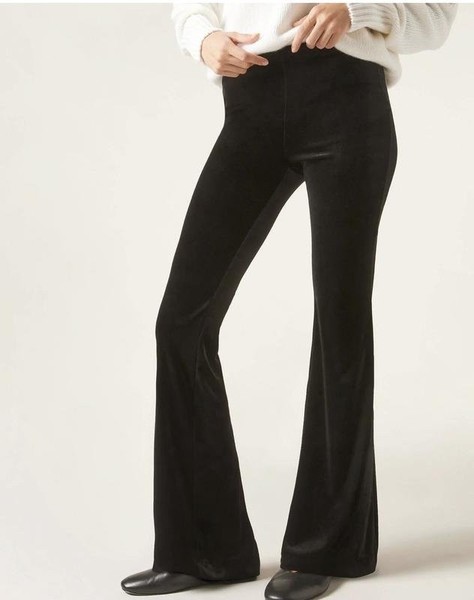 Women Calzedonia Trousers Black Velvet 36 / S / 44