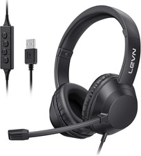Headset with Mic, USB Headset with Microphone for PC, Headphones with Mic for Pc