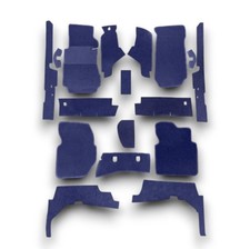 Teppichsatz Teppich f&uuml;r Mercedes SL107 R107/W107 Gummi Absatzschoner blau