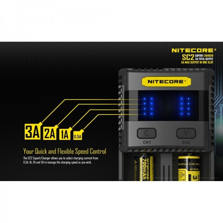 Nitecore SC2 Superb Charger - Caricabatterie Veloce Universale, Fino A 3A - Foto 2
