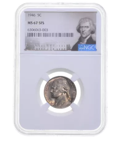 MS67 1946 Jefferson Nickel - 5FS - Graded NGC *6630