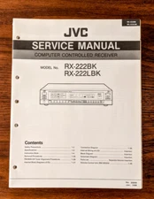 JVC RX-X222 BK LBK Receiver Service Manual *Original*