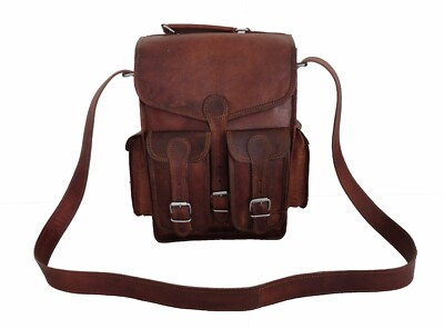 Leather Backpack Convertible Messenger Bag Satchel iPad/Tab Rucksack Shoulder