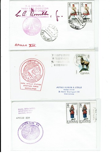 Apollo 14 Space Jan-Feb 1971 Tracking Stations 6 Covers SPAIN !!