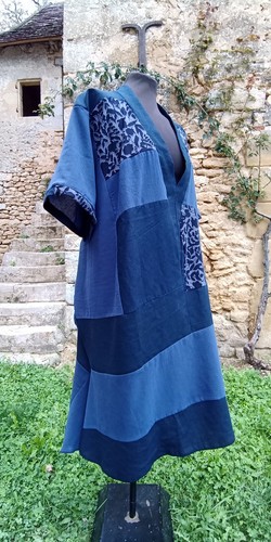 BRAND NEW Bespoke Handmade Kimono Style dress Plus Size Winter Dress - Picture 9 of 14