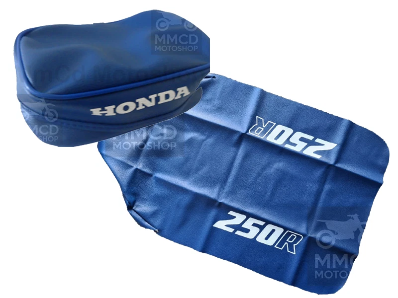 🚩 Funda de asiento de cuero sintético azul, bolsa de guardabarros trasero para Honda XR250R Xr 250 86 Foto 3 de 4
