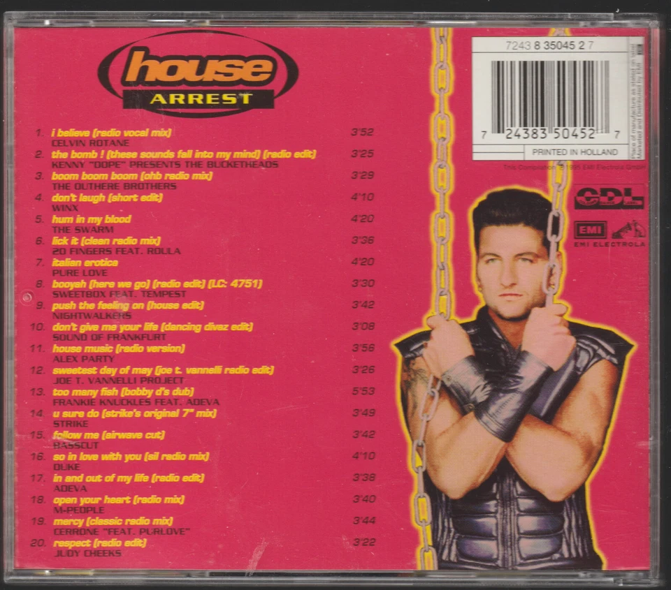 House Arrest - Celvin Rotane, Alex Party, Duke, Adeva u.v.m. [20 Track CD, 1995] - Bild 2 von 2