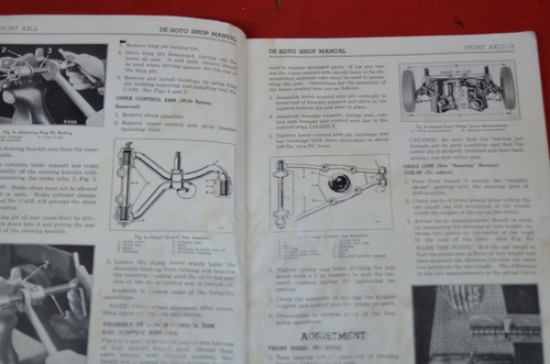 1937 Chrysler DeSoto Shop Manual Code S5 Starting w/ SN 5,598,301 Service Book - Picture 5 of 11