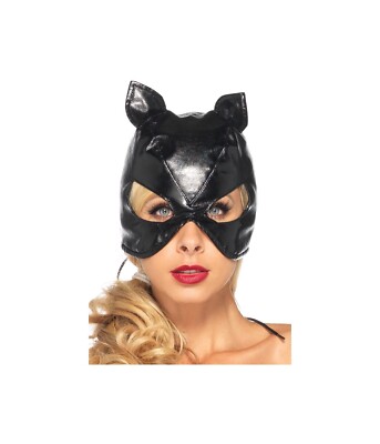 Leg Avenue Faux Leather Cat Mask One Size 2615