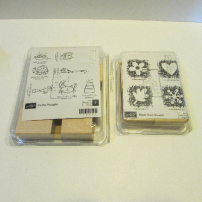 lot of 2 stampin up sets it's the thought and made from scratch card scrapbook