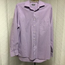 Men  s VanHeusen Purple Longsleeve Reg Fit Dress Shirt Size 16 - 34/35