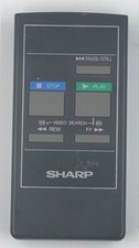 Genuine Sharp VCR Remote Control RRMCG0104GESA Black
