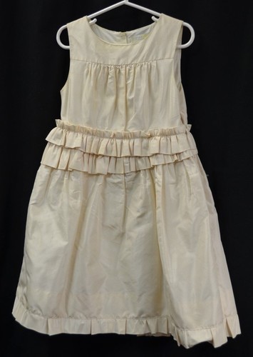 J Crew Cuts silk taffeta Flower Girl Occasion Dress gown bridal ruffle SZ 6 NEW - Picture 2 of 5