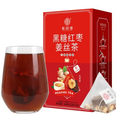 Black Sugar Red Dates Ginger Tea Sugar Eight Treasure 240g (12g *20 Sachets) 
