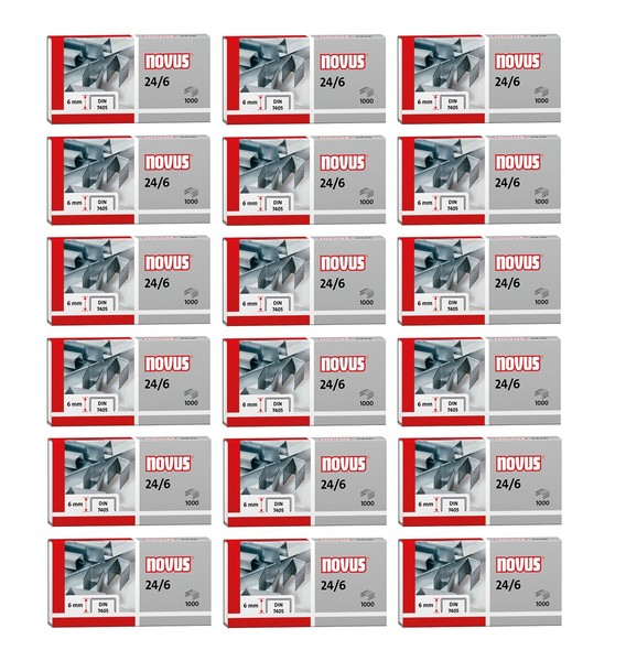18X Heftklammern Tackerklammern Novus 24/6 Aus Stahldraht, Verzinkt 1000 StüCk-image